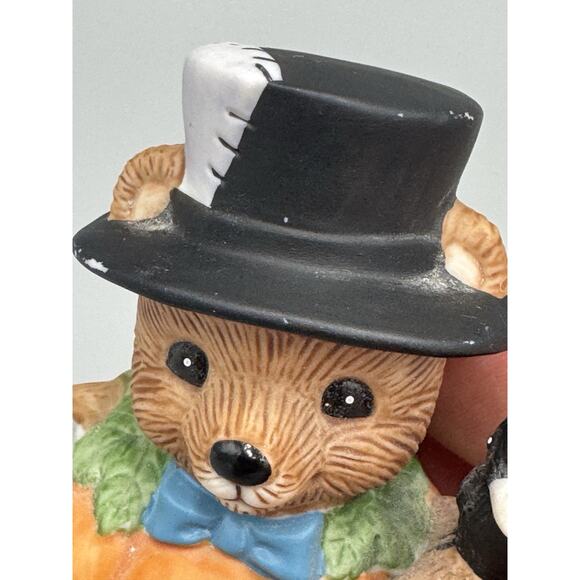 Vintage Halloween Home Interiors Pumpkin Patch Bears Set 1998 READ DETAILS - Picture 6 of 10